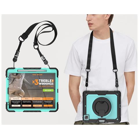 Custodia Per Ipad Pro 5/4/3 12.9"" Con Supporto E Tracolla Verde - Foto 2