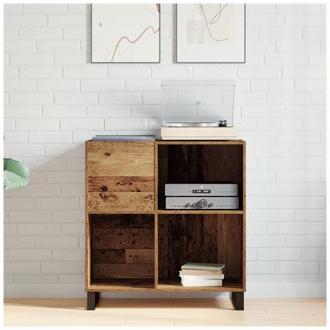 Armadio per dischi  Rovere Artigianale 84,5x38x89 cm Legno ingegnerizzato - Foto 2