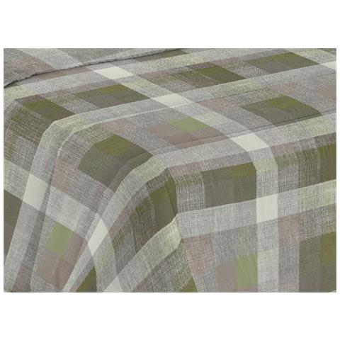 Trapunta Piumone Invernale Imbottita 300gr Microfibra Diadema Quadri 2 Piazze D10 Verde - Foto 2