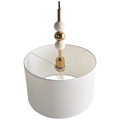 Lampadario Loky Metallo Ottone /beige - Foto 8