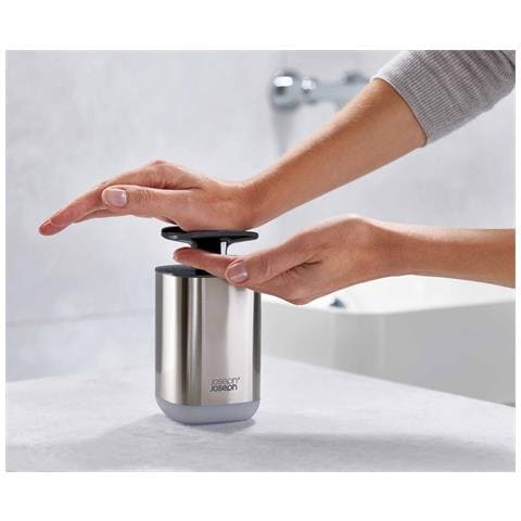 Dispenser Di Sapone Igienico Presto Acciaio Inossidabile Capacità 350ml Facile Da Usare Con Il Polso Finitura Grigia Ideale Per Cucina O Bagno - Foto 2