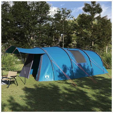 Tenda a tunnel con tetto Blu e Grigio 740 x 370 x 220 cm - Foto 2