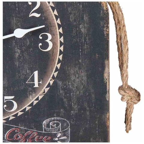 Orologio Da Parete In Legno Nero 26x48x2h - Foto 3