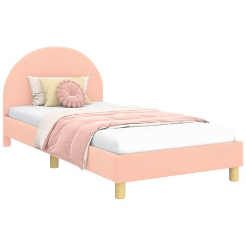 Struttura letto bambini con testata Rosa 80 x 200 cm - Foto 1