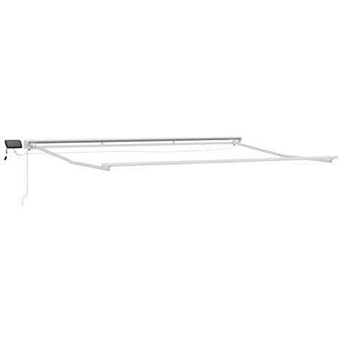 Cornice per Tenda Manuale con LED Bianco 4 × 3 m Alluminio - Foto 1