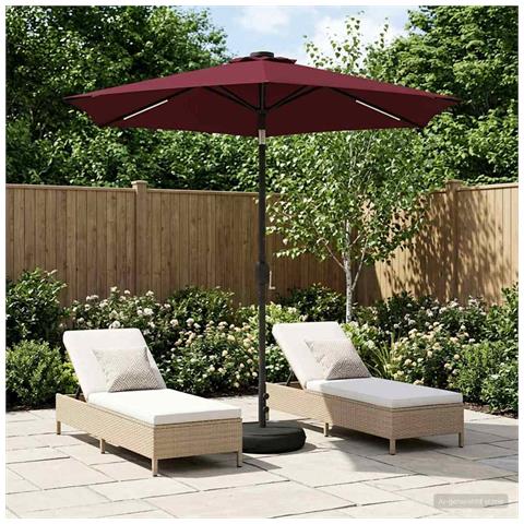 Parasol da Giardino con Luci LED 230 x 230 cm Poliestere - Foto 2
