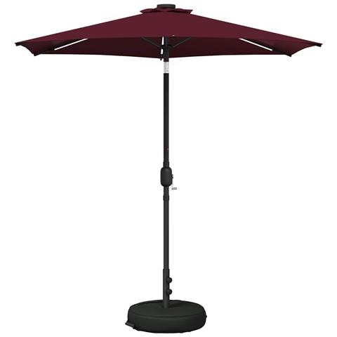 Parasol da Giardino con Luci LED 230 x 230 cm Poliestere - Foto 1