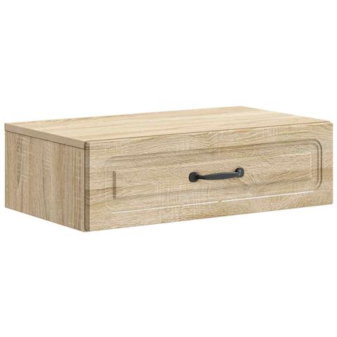Tavolino da Parete Laterale Rovere Sonoma 59 x 34,5 x 17 cm - Foto 1