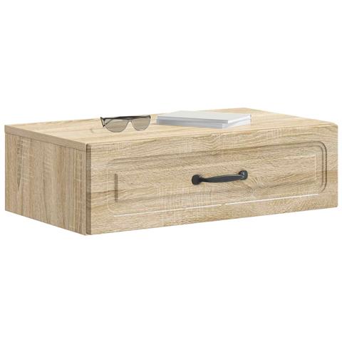 Tavolino da Parete Laterale Rovere Sonoma 59 x 34,5 x 17 cm - Foto 2