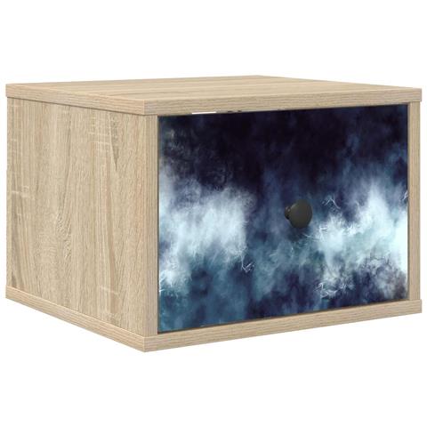 Mobiletto da comodino a parete RAALTE Rovere Sonoma - Foto 1