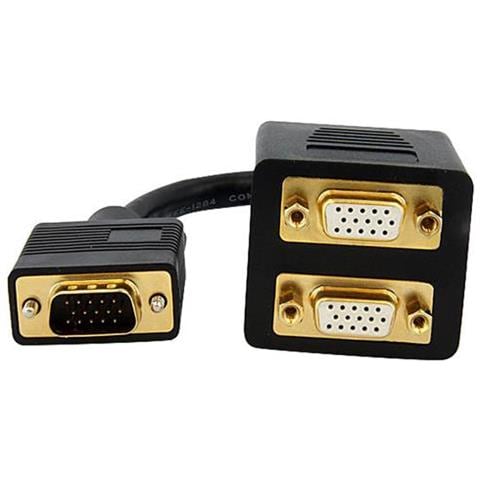 Cavo Sdoppiatore VGA a 2 uscite VGA - Cavo Y splitter VGA a doppia uscita VGA - M / F da 30 cm - Foto 2