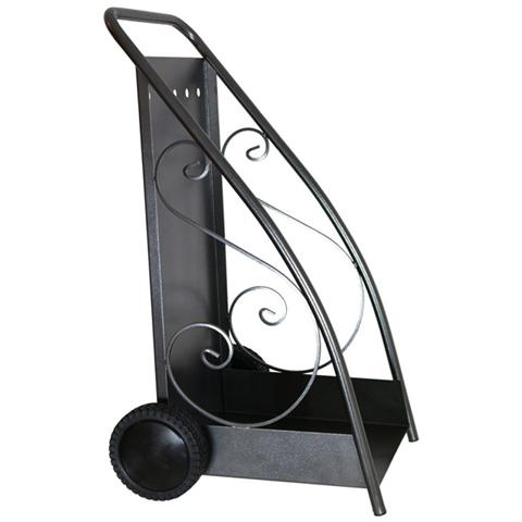 Carrello portalegna in ferro cm 40x52x90 - Foto 1