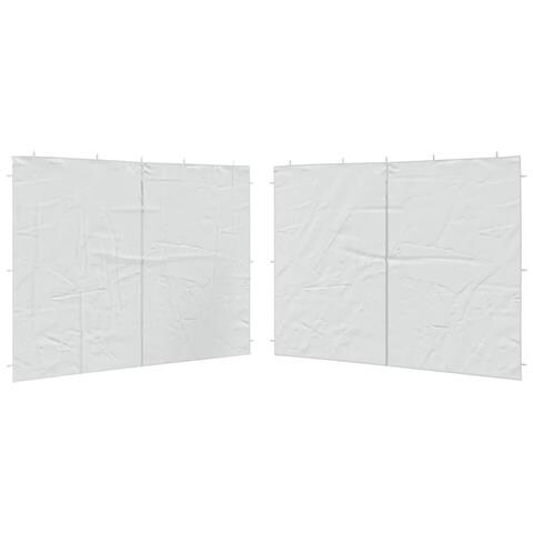 Parete Per Tendostruttura In Pe 2 Pz Con Cerniera Bianco - Foto 1