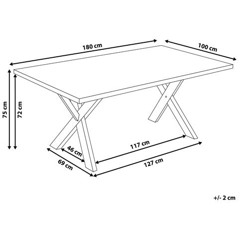 Tavolo Da Pranzo In Color Bianco 180 Cm Lisala - Foto 17