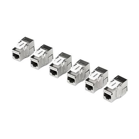 6 Pack Cat6a Keystone Jack Rj-45 Shielded - Foto 1