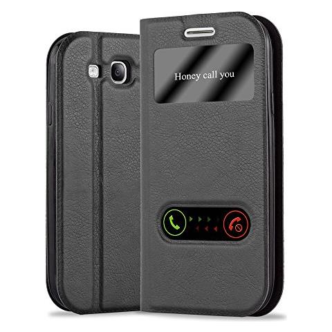 Cadorabo Custodia Compatibile Con Samsung Galaxy S3 / S3 Neo In Nero Cometa - Coperchio Protettivo Con Chiusura Magnetica, Funzione Stand E 2 Finestre Di Visualizzazione - Foto 1