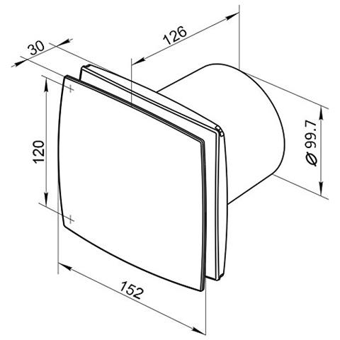 Estrattore Per Ventilatore Con Timer E Serranda, 100 Mm - Foto 2