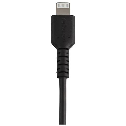 Cavo da USB-A a Lightning da 30cm nero - Robusto e resistente cavo di alimentazione /sincronizzazione in fibra aramidica da USB tipo A da Lightning - Certificato Apple Mfi per iPad /iPhone 12 - Foto 2