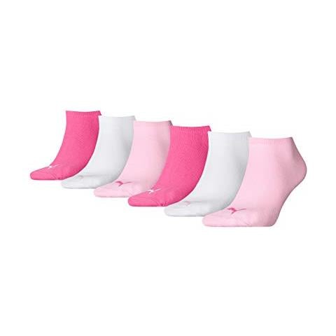 261080001 - Calzini Sportivi Unisex Per Sneakers, 6 Pezzi (2 Confezioni Da 3 Paia), Multicolore, Misura 35 - 38, Modello “422 Pink Lady” - Foto 1