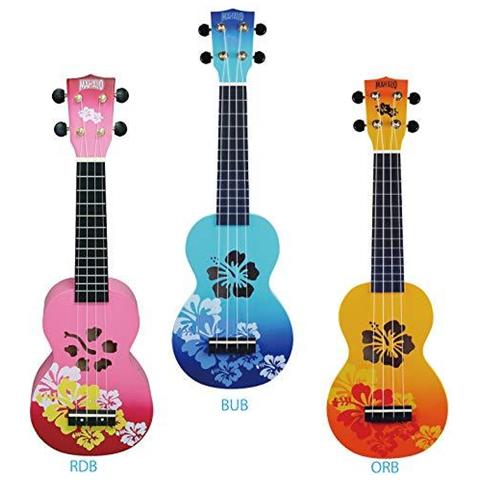 Designer Series Soprano - 346 Millimetri Ukulele Con Hawaiian Flower Design Mano Destra - Burst Con Carry Bag - Foto 4