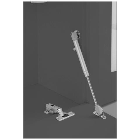 Parete Attrezzata Amel, Set Salotto Porta Tv A 4 Ante, Mobile Soggiorno Multiuso, 100% Made In Italy, Cm 260x30h180, Antracite - Foto 8