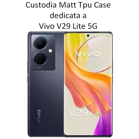 Custodia Tpu Silicone Cover Case Per Vivo V29 Lite 5g Black - Foto 2