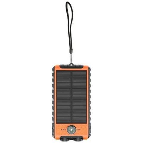 Powerbank Solare 10000mah Usb 2a C Torcia Con Cordino Bussola, Nero - Foto 6