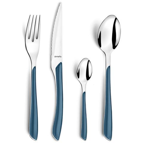 Posate Amefa Eclat Blu Marino Metallo (24 Pcs) - Foto 1
