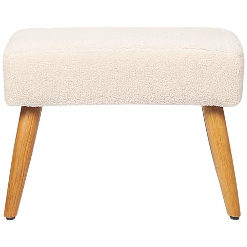 Sgabello Takoma Bouclé Beige Chiaro - Foto 2