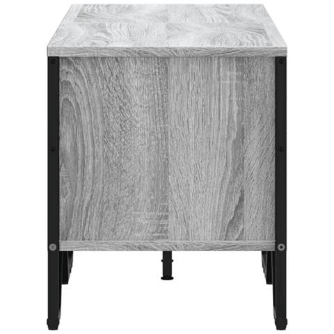 Mobile Porta Tv Grigio Sonoma 122x34x41cm In Legno Multistrato - Foto 9