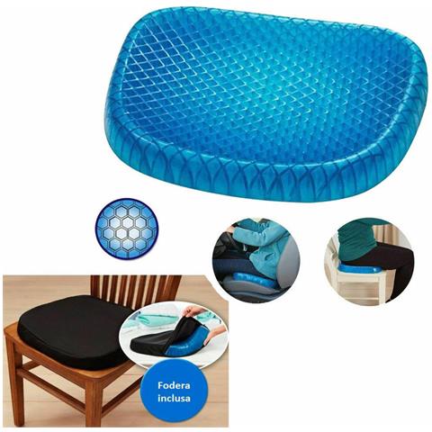 Cuscino Gel Sedia Sedile Nido D'ape Comfort Sostegno Seduta Corretta Flex Uffici - Foto 1