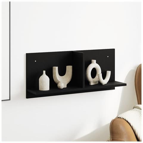 Mobile A Parete 70x16,5x30 Cm Nero In Legno Multistrato - Foto 3