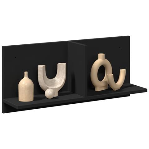 Mobile A Parete 70x16,5x30 Cm Nero In Legno Multistrato - Foto 1