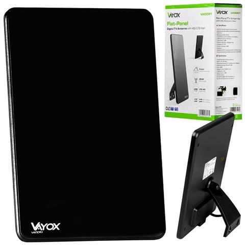 Antenna Ambiente Con Amplificatore Per Ricezione Tv Terrestre Dvb-t /t2 Va0091 Vayox - Foto 1