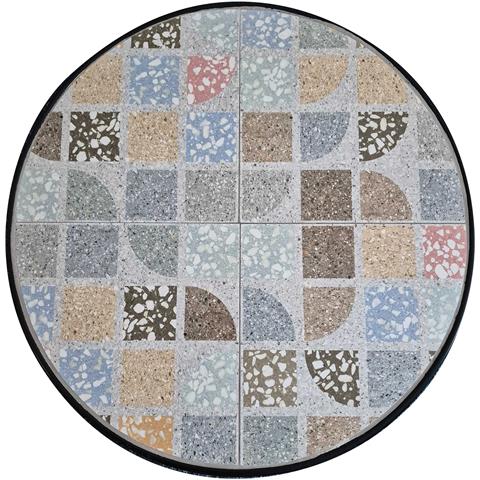 Silves - Set Due Sedie Pieghevoli E Tavolo Rotondo Con Decori - Foto 2