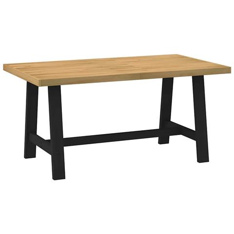 Tavolo Pranzo Noain Gambe A Forma A 160x90x75 Cm Legno Massello - Foto 1