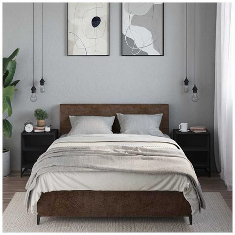 Comodini 2 Pz Neri 40x31x50 Legno Multistrato E Metallo - Foto 3