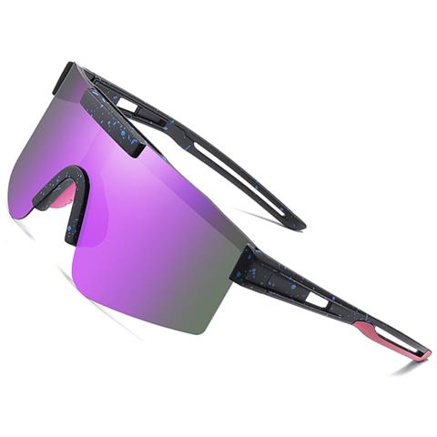 Occhiali Da Sole Alla Moda 3049 Montatura Bianca A Pois Neri Purple - Foto 2