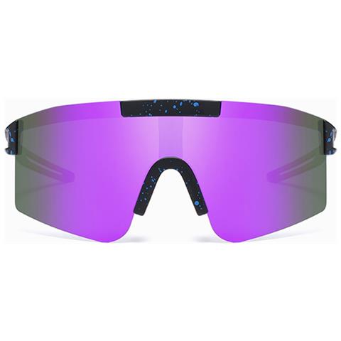 Occhiali Da Sole Alla Moda 3049 Montatura Bianca A Pois Neri Purple - Foto 3