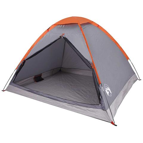 Tenda da Campeggio a Cupola 2 Persone Grigio e Arancione - Foto 2