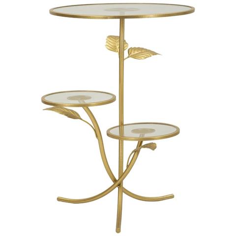 Tavolino Mf802 - Oro - Metallo - 54x54x69,5 Cm - Foto 1