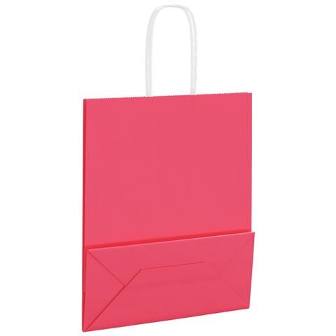Sacchetti di Carta 50 pz con Manici Rosa 18x8x22 cm - Foto 9