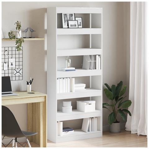 Libreria Bianca Bianca Legno ingegnerizzato 80 x 30 x 198 cm - Foto 2