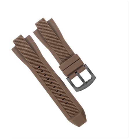 Cinturino In Silicone Compatibile Con Michael Kors Mk8184 8729 9020 Con Attacco Convesso Coffee - Foto 2