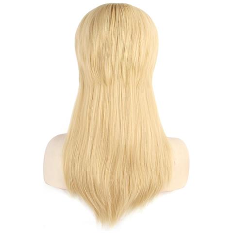 Fvcent Parrucca In Stile Vintage Retro Liscia Bionda Con Frangia Circonferenza 50 Cm - Foto 2