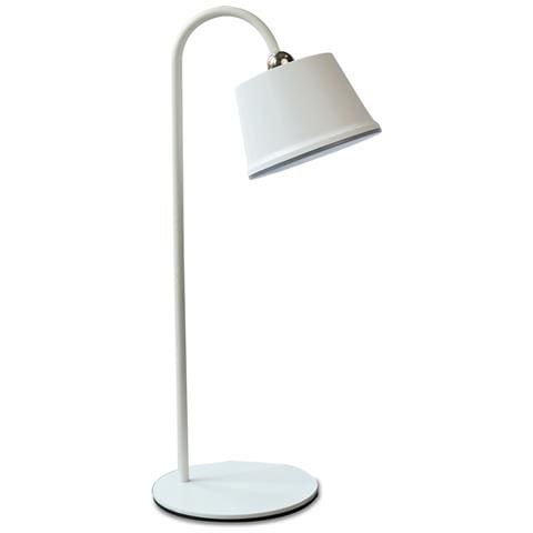 Lampada Da Tavolo Ricaricabile Alba - Bianco - Plastica - 12x12x36 Cm - Foto 1