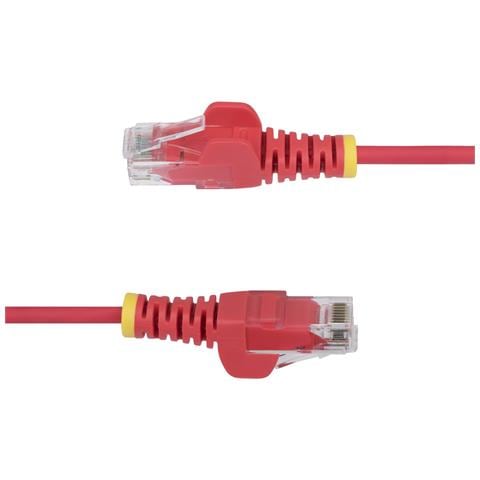 Cavo Ethernet CAT6 Rosso da 1m; Patch UTP con Plug RJ45 Antigroviglio e Rilievi di Trazione, Cavo Lan Slim in Rame Puro 28AWG, Sottoposto a test Fluke - Foto 2