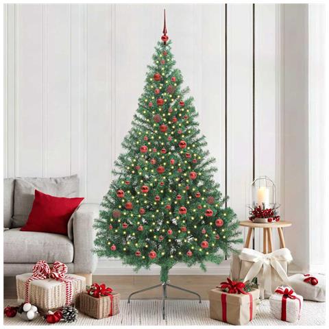 Albero di Natale artificiale con luci integrate Verde 210 cm - Foto 2