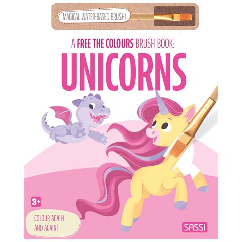 Unicorns. A free the colours brush book. Con magical water-based brush - Foto 1