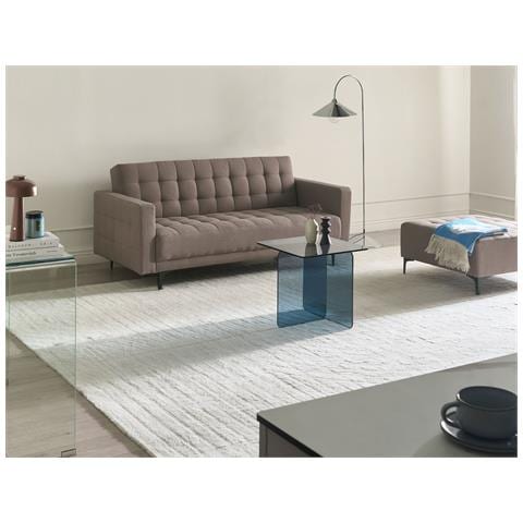 Divano Letto 3 Posti Aberdeen Tessuto Tortora - Foto 1